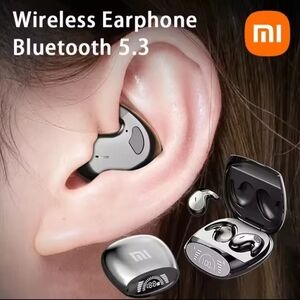 COPY - 1 Pair Wireless Bluetooth Earbuds -Beige- with Charging Case